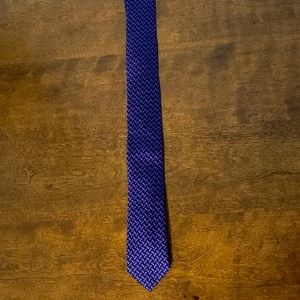 Slim-cut geometric purple Alfani tie